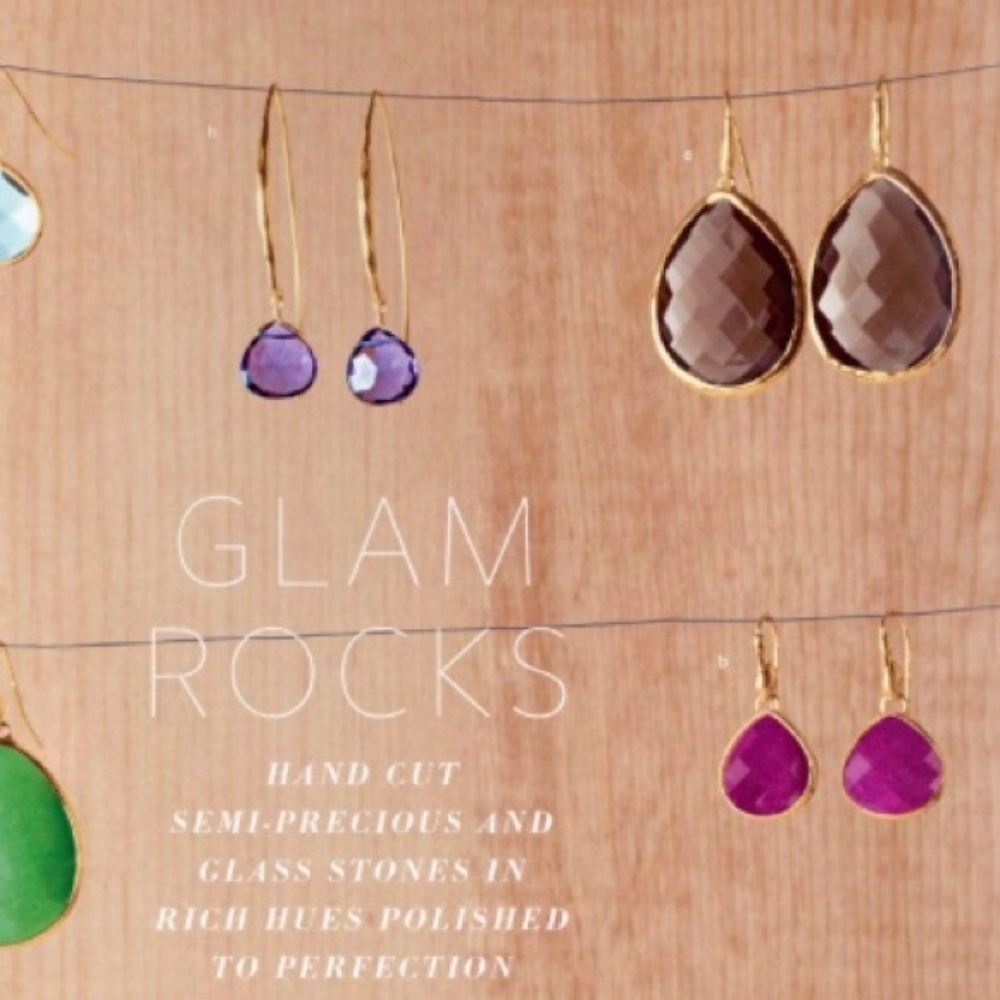 Stella & Dot | Retired Brown Quartz Serenity Drop Earrings - Picture 4 of 7